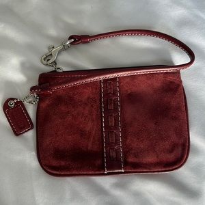 Coach suede wristlet